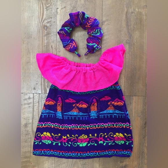 Mexican Virgen de Guadalupe Girls Dress 2 Pc - Picture 2 of 7